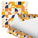 Ver imagem 1 de Papel de Parede Adesivo Abstrato Colorido Laranja Azul 2,80m