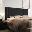 Ver imagem 2 de Conjunto Quarto Cabeceira Casal 1,40 Luana com 2 Mesas de Cabeceira Fantasy - Preto