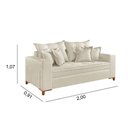 Ver imagem 3 de Sofá Martins M-205 Linho 200cm Living Estofados Martins