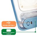 Ver imagem 6 de Ventilador Umidificador Ar Agua Touch Led Luminaria USB 3 Velocidade Silencioso De Mesa Trabalho Est