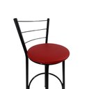 Ver imagem 2 de Banqueta Alta Preta Cozinha Gourmet Americana - Vermelho