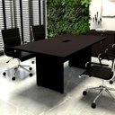 Ver imagem 1 de Mesa Reunião Corporativa 200cm X 90cm C/ Caixa de Tomada F5 Cor:preto
