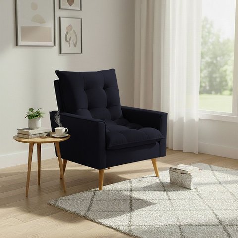 Poltrona Sala 92cm Elegante Confortável e Perfeita para Qualquer Ambiente Ester Preto