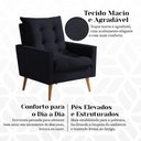 Ver imagem 2 de Poltrona Sala 92cm Elegante Confortável e Perfeita para Qualquer Ambiente Ester Preto