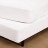 Saia Para Cama Box Fit Casal Em Malha 100%Algodão 138x188x30 Cor: Branco - 1