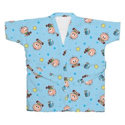 Kit Toalha de Banho Bebe e Roupão Turma da Mônica Azul - 2