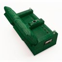Ver imagem 2 de Poltrona do Papai Reclinável Sala de Cinema 2 Lugares Manual Baú Usb Pu Verde Musgo