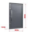 Ver imagem 2 de Porta Pivotante Alumínio Lambril c/Puxador Esq. Elite Cinza 240x150 Brimak