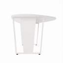 Ver imagem 6 de Mesa de Reunião Orgânica 180x105cm com Caixa de Tomadas e Pés em Metal Corporate Branco