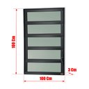 Ver imagem 4 de Basculante Alumínio 100 x 100 Elite V.Boreal Preto Brimak