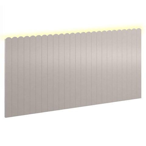 Painel Decorativo Farm 225x109x37 Cm Cinza com Led - Matic