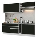 Ver imagem 3 de Armário de Cozinha Completa 220cm Branco/Preto Parma Madesa 03