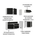 Ver imagem 5 de Armário de Cozinha Completa 220cm Branco/Preto Parma Madesa 03
