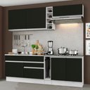 Ver imagem 1 de Armário de Cozinha Completa 220cm Branco/Preto Parma Madesa 03