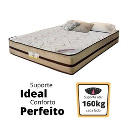 Cama Box com Baú Casal Branco + Colchão de Molas Ensacadas - Atlanta - Apolospuma Premium - 138x188x - 2