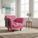 Ver imagem 2 de Poltrona Decorativa Dália Veludo Rosa