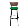 Banco Americano Alta Bar Bistro de Junco Fibra Sintetica:verde/capuccino - 2