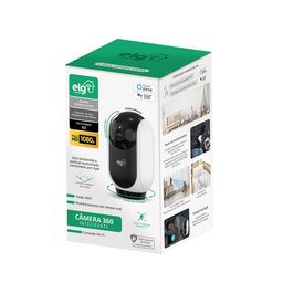 Câmera de Segurança Interna, Elg, Shcr600, 360º, Fullhd 1080p, Visão Noturna, Audio, Wi-fi - 5