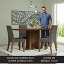 Ver imagem 4 de Conjunto Sala de Jantar Mesa Tampo de Madeira 4 Cadeiras Rustic/silver Keila Madesa