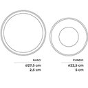 Ver imagem 3 de Conjunto Prato Raso 27cm e Fundo 830ml Cerâmica Azul Bio Breeze Porto Brasil