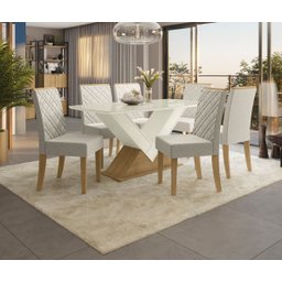 Conjunto Mesa de Jantar com 6 Cadeiras Amora - 2