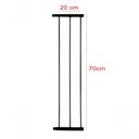 Ver imagem 2 de Extensor Prolongador de 20x70cm para Portão Grade Pet Altura 80 Preto D