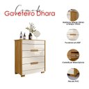 Ver imagem 6 de Guarda Roupa Casal e Cômoda Dhara Freijó Off White - Moval