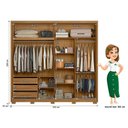 Ver imagem 2 de Guarda Roupa Casal e Cômoda Dhara Freijó Off White - Moval