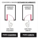 Ver imagem 2 de Porta Lambril com Puxador, Friso e Vidro Alumínio Preto Linha 25:Direita/ 210 x 90