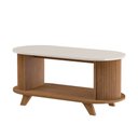 Ver imagem 2 de Mesa de Centro Vivaldi Canelado Cinamomo/off White - Artely Móveis