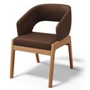 Ver imagem 5 de Kit 04 Cadeiras de Jantar e Estar Living Estofada Lince L02 Couríssimo Marrom - Lyam Decor
