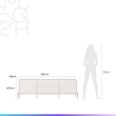 Ver imagem 6 de Rack para Tv até 75" 2 Gavetas 2 Portas Jasper 185 cm