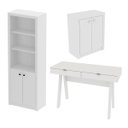 Ver imagem 1 de Conjunto para Escritório 3 Peças Branco Tecnomobili