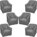 Ver imagem 1 de Kit 6 Poltronas Decorativas Para Sala De Espera Recepção Escritório Consultório Suede