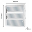 Ver imagem 2 de Janela de Alumínio Basculante 60x40cm Vidro Mini Boreal Soft MGM 