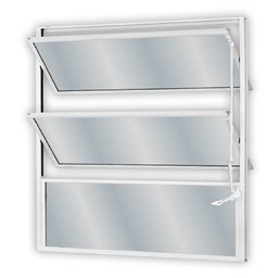 Janela de Alumínio Basculante 60x40cm Vidro Mini Boreal Soft MGM  - 1