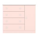 Ver imagem 2 de Cômoda Sapateira 1 Porta 4 Gavetas Doce Sonho Rosa Acetinado