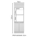 Ver imagem 2 de Torre Quente Madesa Stella 70 cm 3 Portas Branco Cor:Branco