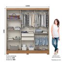 Ver imagem 3 de Guarda-Roupa 3 Portas de Correr com Espelho B376 Henn