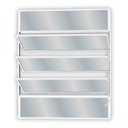 Ver imagem 1 de Janela de Alumínio Basculante 80x80cm com 3 Basculas e Vidro Mini Boreal Soft MGM Branco