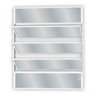 Janela de Alumínio Basculante 80x80cm com 3 Basculas e Vidro Mini Boreal Soft MGM Branco - 1