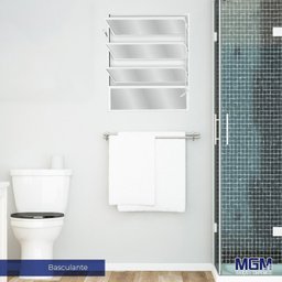 Janela de Alumínio Basculante 80x80cm com 3 Basculas e Vidro Mini Boreal Soft MGM Branco - 2