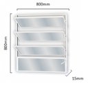 Ver imagem 3 de Janela de Alumínio Basculante 80x80cm com 3 Basculas e Vidro Mini Boreal Soft MGM Branco