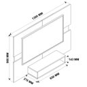 Ver imagem 4 de Painel para Tv Ate 50 Polegadas Sala Mark Nature com Off White Flex Color Potenza