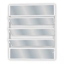 Ver imagem 1 de Janela de Alumínio Basculante 80x100cm com 3 Basculas e Vidro Mini Boreal Soft MGM Branco