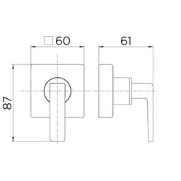 Acabamento para Registro Docol Stillo 823930 DocolBase 1/2", 3/4" e 1" Cobre Polido - 3