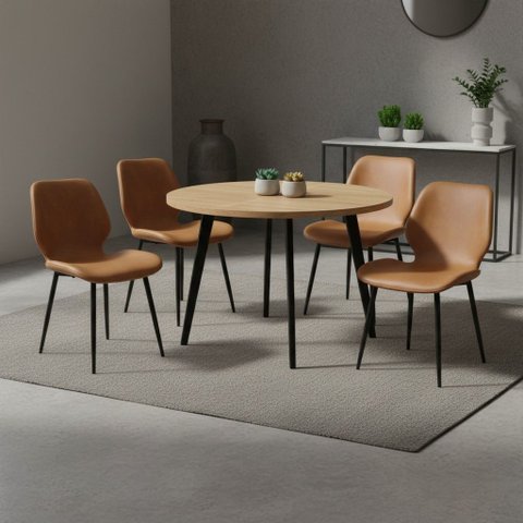 Conjunto 4 Cadeiras Modernas Bergen Fratini