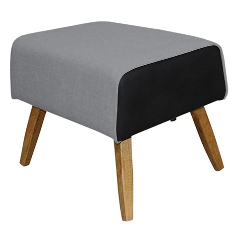 Puff Decorativo 60 cm Viseo C-05 C-416 Linho Cinza - Domi