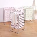 Ver imagem 3 de Cesto Roupa Suja Lavanderia Inox Desmontável Portátil Quarto Organizador Brinquedos Roupeiro Imperme