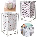 Ver imagem 2 de Cesto Roupa Suja Lavanderia Inox Desmontável Portátil Quarto Organizador Brinquedos Roupeiro Imperme